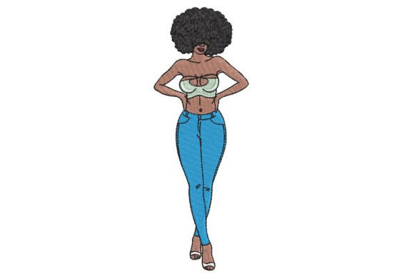 African Girl in Blue Jeans