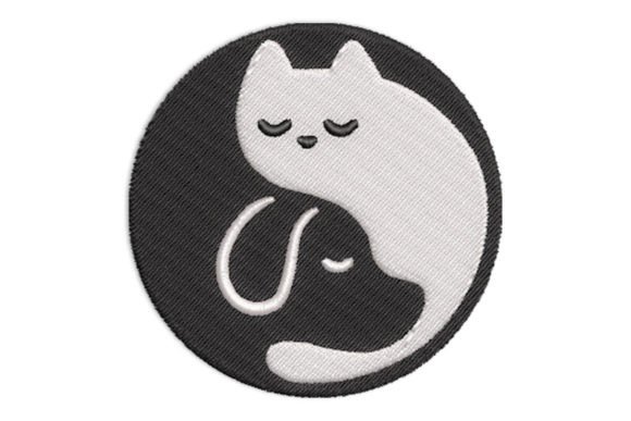 Cat Dog Yin Yang: A Thoughtful Embroidery Design Review