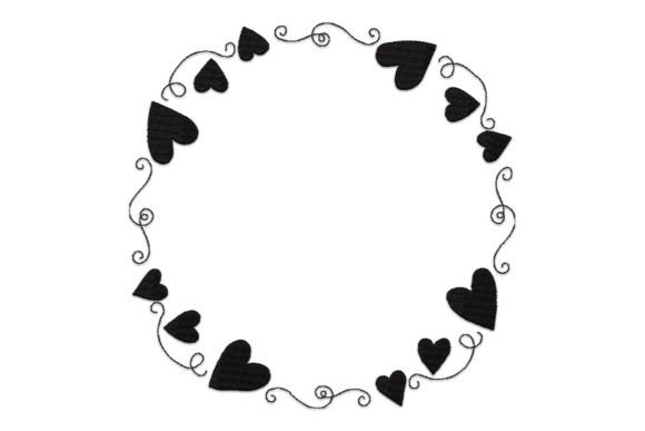 Circle Frame with Little Hearts