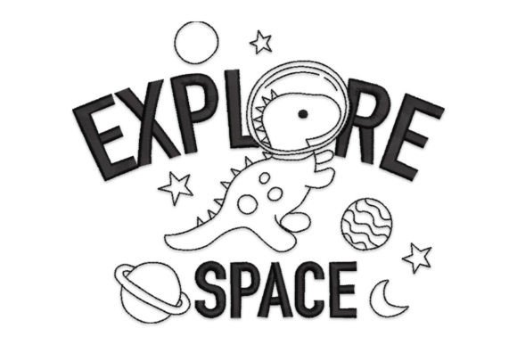 Cute Astronaut Dinosaur