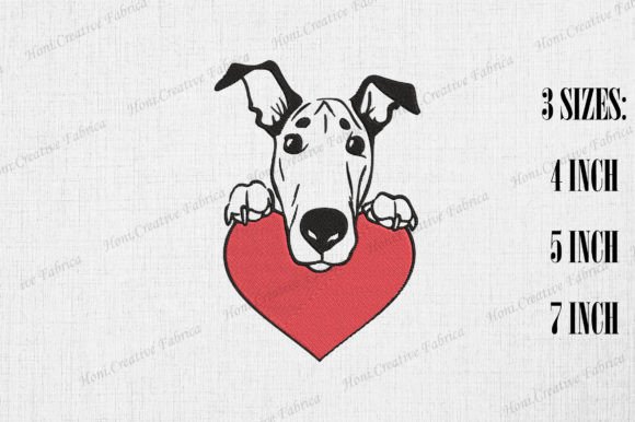 Cute Great Dane Peeking from Heart