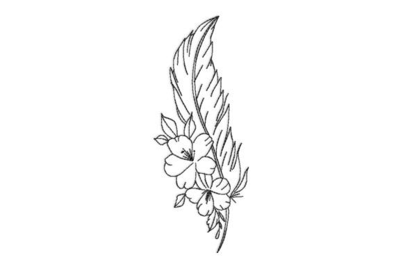 Feather with Flowers: A Boho Holiday Embroidery Gem