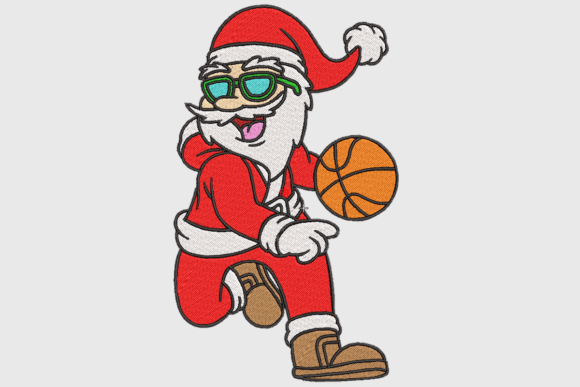 Happy Santa Claus Embroidery Design
