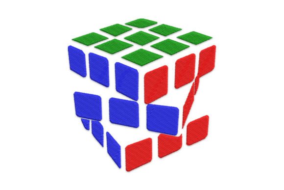 Rubik’s Cube Embroidery Design