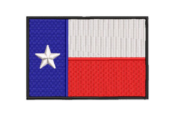 Texas Flag Embroidery Design